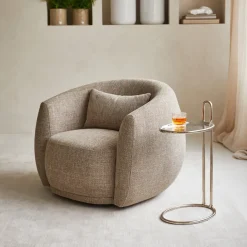 Draaibare fauteuil Leonardo, Taupe