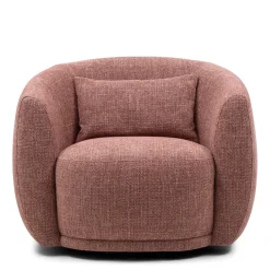 Draaibare fauteuil Leonardo, Koraalroze
