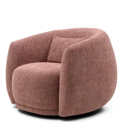 Draaibare fauteuil Leonardo, Koraalroze