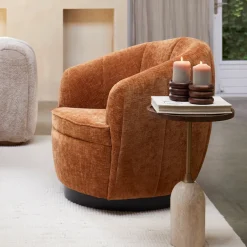 Draaibare fauteuil The Countess, Bruin