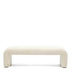 Eetkamerbank Brera, White Sand, Bouclé