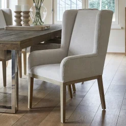 Eetkamerstoel Ascot, Glossy Flax, Chenille Jacquard