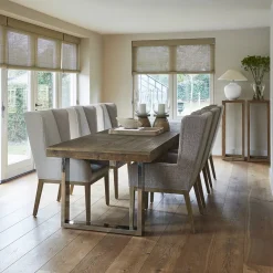 Eetkamerstoel Ascot, Glossy Flax, Chenille Jacquard