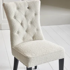 Eetkamerstoel Balmoral, White Sand, Bouclé