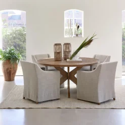 Eetkamerstoel Firenze, Fabulous Flax, Linnen