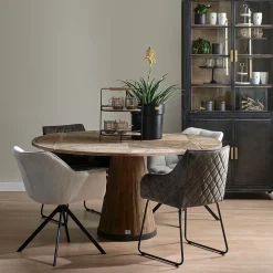 Eetkamerstoel Frisco Drive, Anthracite, Velvet