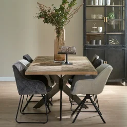 Eetkamerstoel Frisco Drive, Anthracite, Velvet