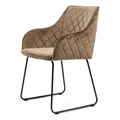 Eetkamerstoel Frisco Drive, Golden Mink, Velvet