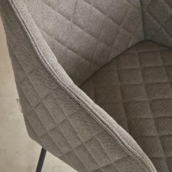 Eetkamerstoel Frisco Drive, Dark Taupe, Belgium Weave