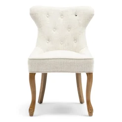 Eetkamerstoel George, Antique White, Rich Tweed