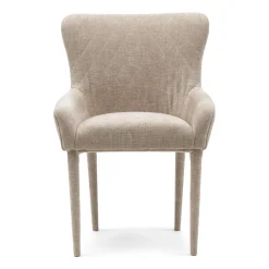 Eetkamerstoel met armleuning Corvara, Beige