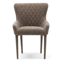 Eetkamerstoel met armleuning Corvara, Taupe
