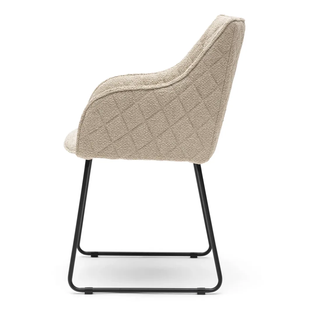 Eetkamerstoel met armleuning Frisco Drive, Natural Grey