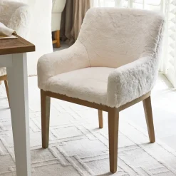 Eetkamerstoel Whistler, Snow, Faux Fur