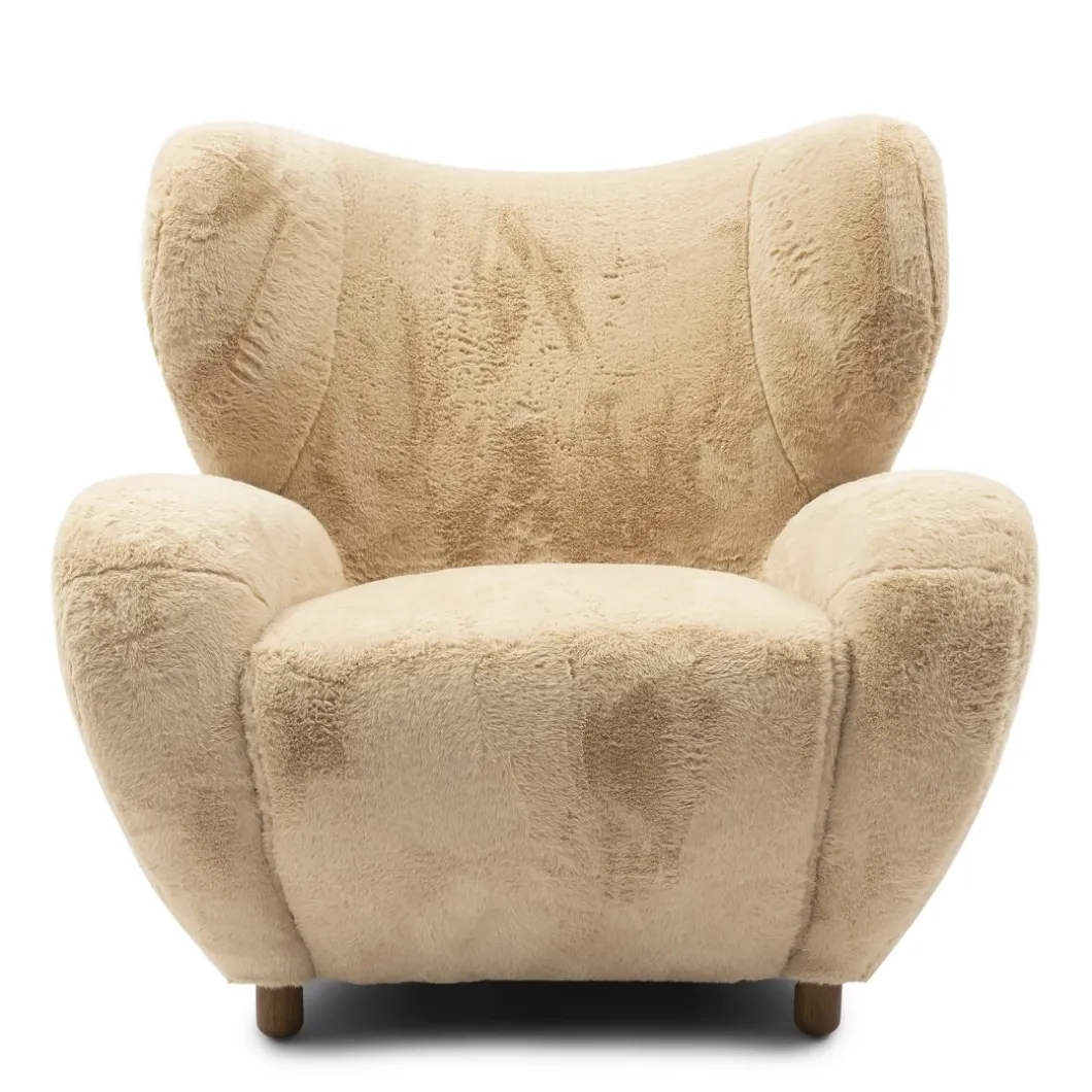 Fauteuil Courchevel, Faux fur, Chamois