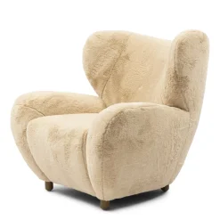 Fauteuil Courchevel, Faux fur, Chamois
