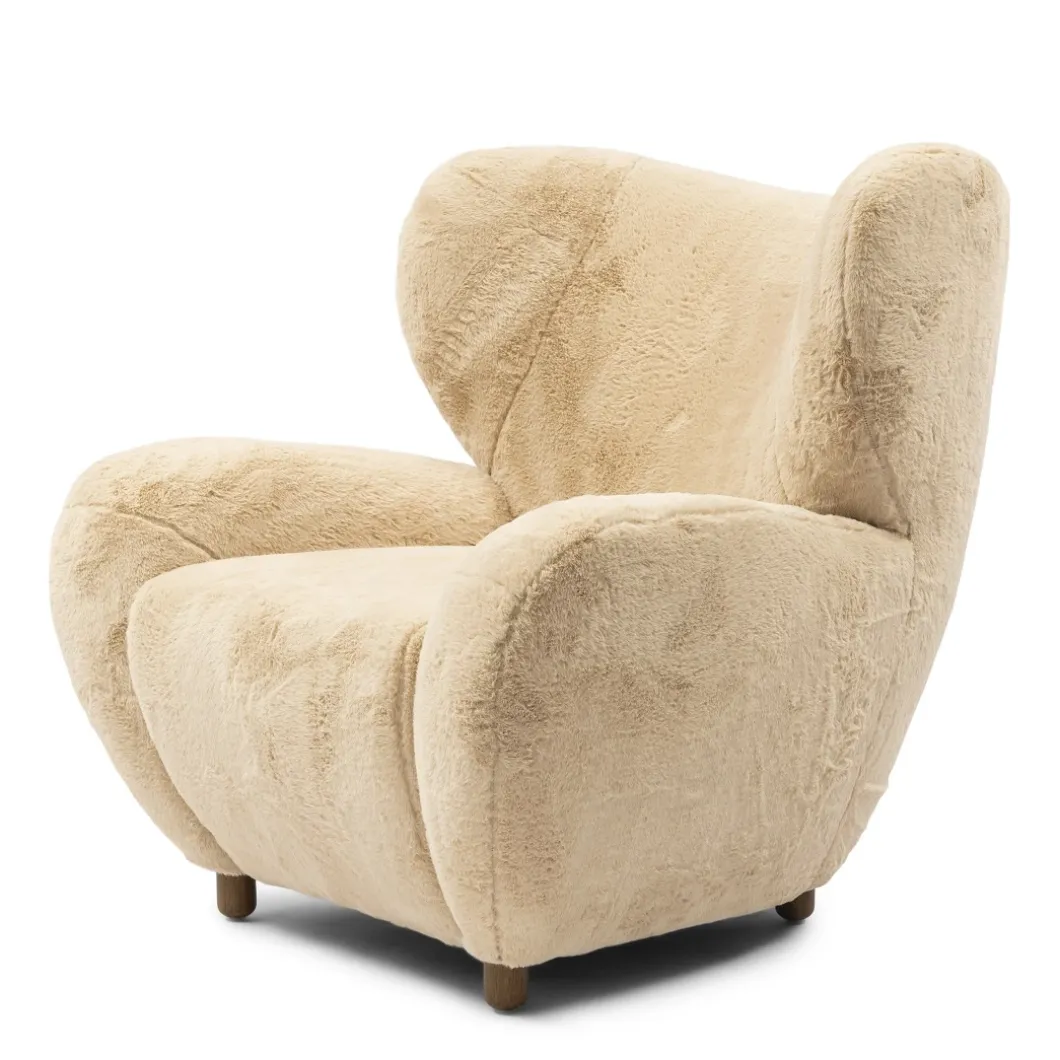 Fauteuil Courchevel, Faux fur, Chamois