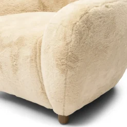 Fauteuil Courchevel, Faux fur, Chamois