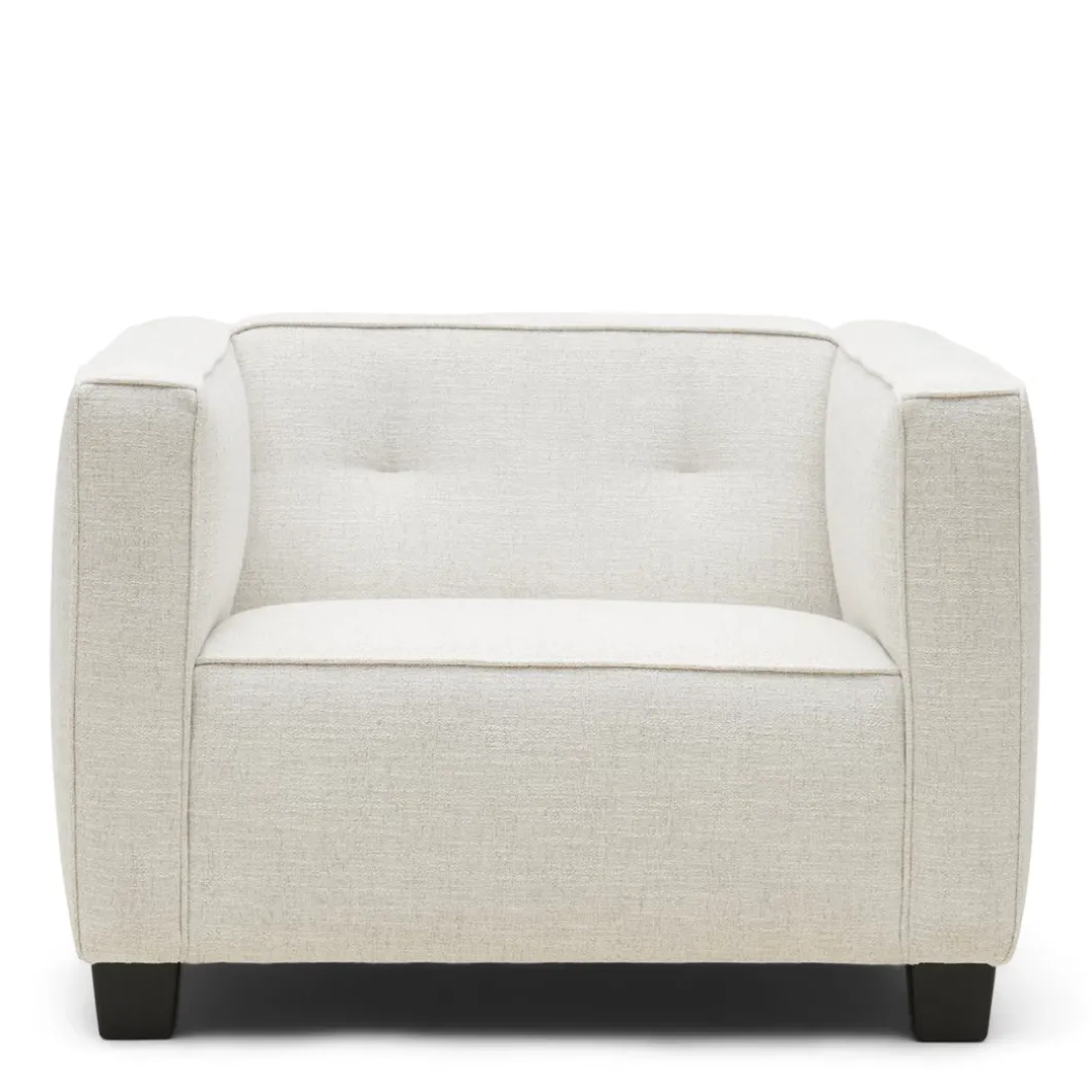 Fauteuil Hampton Heights, Antique White, Rich Tweed