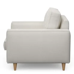 Fauteuil Kendall, Alaskan White, Oxford Weave
