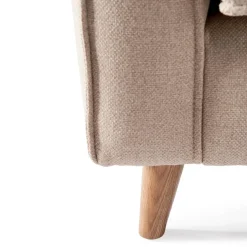 Fauteuil Kendall, Alaskan White, Oxford Weave