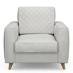 Fauteuil Kendall, Ash Grey, Washed Cotton