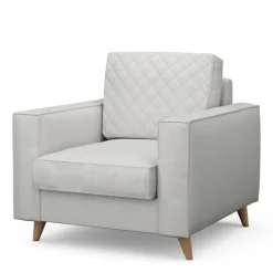Fauteuil Kendall, Ash Grey, Washed Cotton