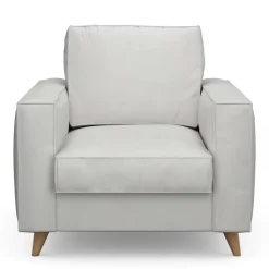 Fauteuil Kendall, Ash Grey, Washed Cotton