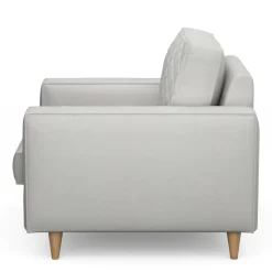 Fauteuil Kendall, Ash Grey, Washed Cotton