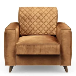 Fauteuil Kendall, Cognac, Velvet
