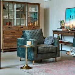 Fauteuil Kendall, Cognac, Velvet