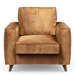 Fauteuil Kendall, Cognac, Velvet