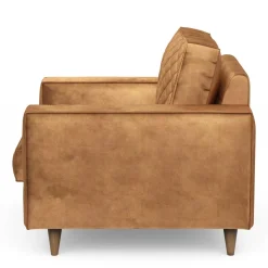 Fauteuil Kendall, Cognac, Velvet