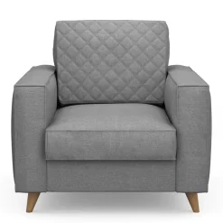 Fauteuil Kendall, Grey, Washed Cotton