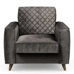 Fauteuil Kendall, Grimaldi Grey, Velvet
