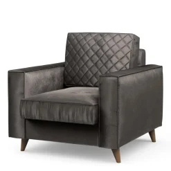 Fauteuil Kendall, Grimaldi Grey, Velvet