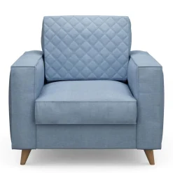 Fauteuil Kendall, Ice Blue, Washed Cotton