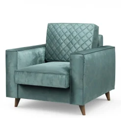 Fauteuil Kendall, Mineral Blue, Velvet