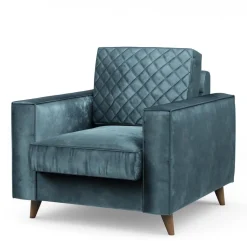 Fauteuil Kendall, Petrol, Velvet