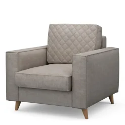 Fauteuil Kendall, Stone, Washed Cotton