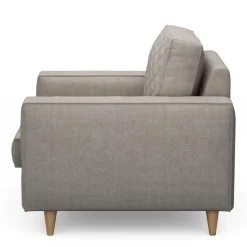 Fauteuil Kendall, Stone, Washed Cotton