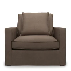 Fauteuil Lennox, Bottle Brown, Recycled Weave