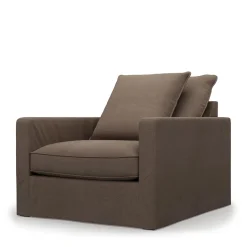 Fauteuil Lennox, Bottle Brown, Recycled Weave