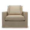 Fauteuil Lennox, Natural, Washed Cotton