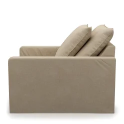 Fauteuil Lennox, Natural, Washed Cotton