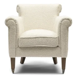 Fauteuil Paramount, White Sand, Bouclé