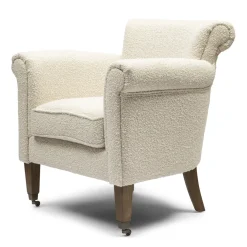 Fauteuil Paramount, White Sand, Bouclé