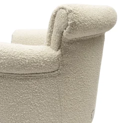 Fauteuil Paramount, White Sand, Bouclé