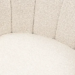 Fauteuil St. Lewis Swivel, White Sand, Bouclé