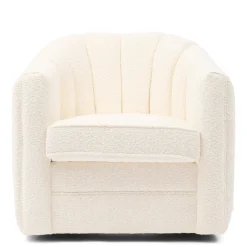 Fauteuil St. Lewis Swivel, Ivory White